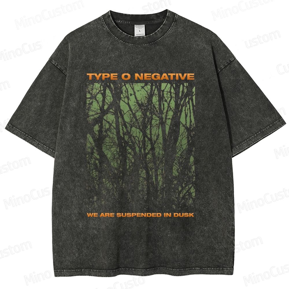 Type O Negative Band Graphic Washed T - Shirt