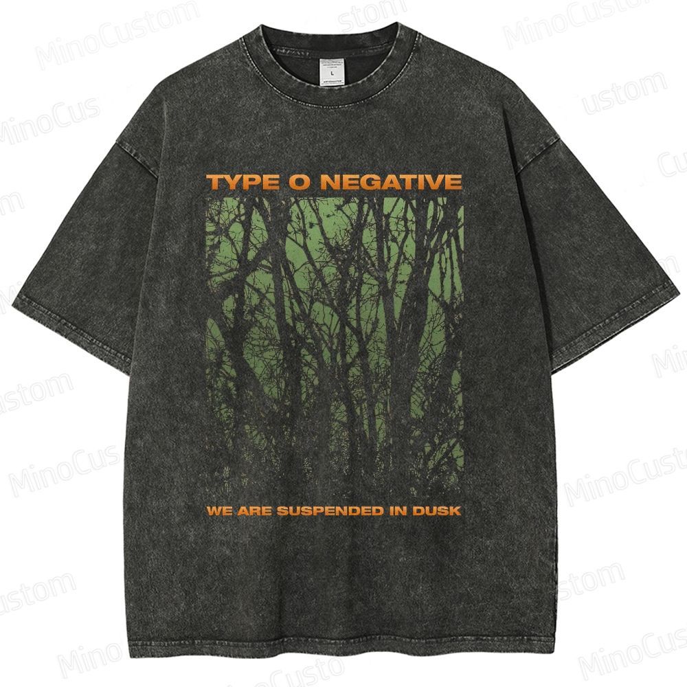 Type O Negative Band Graphic Washed T - Shirt