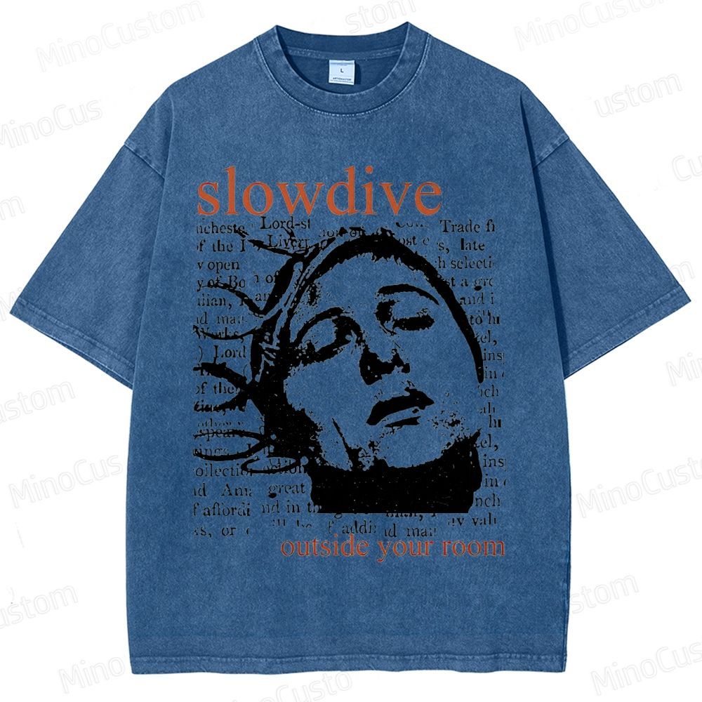 Slowdive Band Graphic Washed T - Shirt