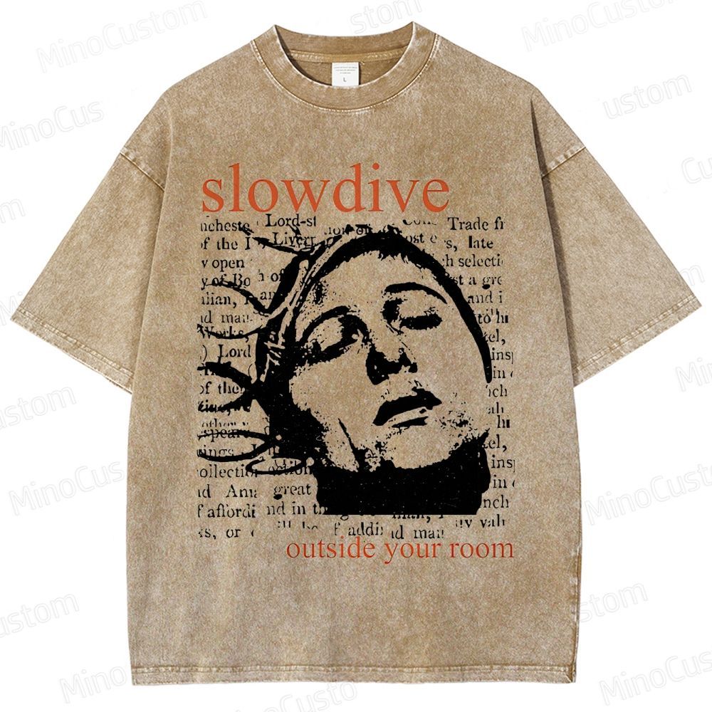 Slowdive Band Graphic Washed T - Shirt