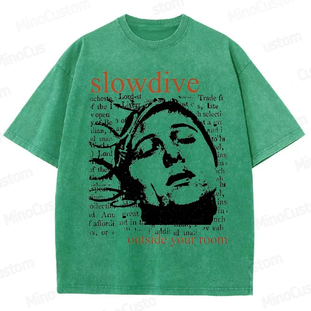 Slowdive Band Graphic Washed T - Shirt