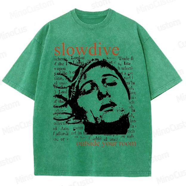 Slowdive Band Graphic Washed T - Shirt