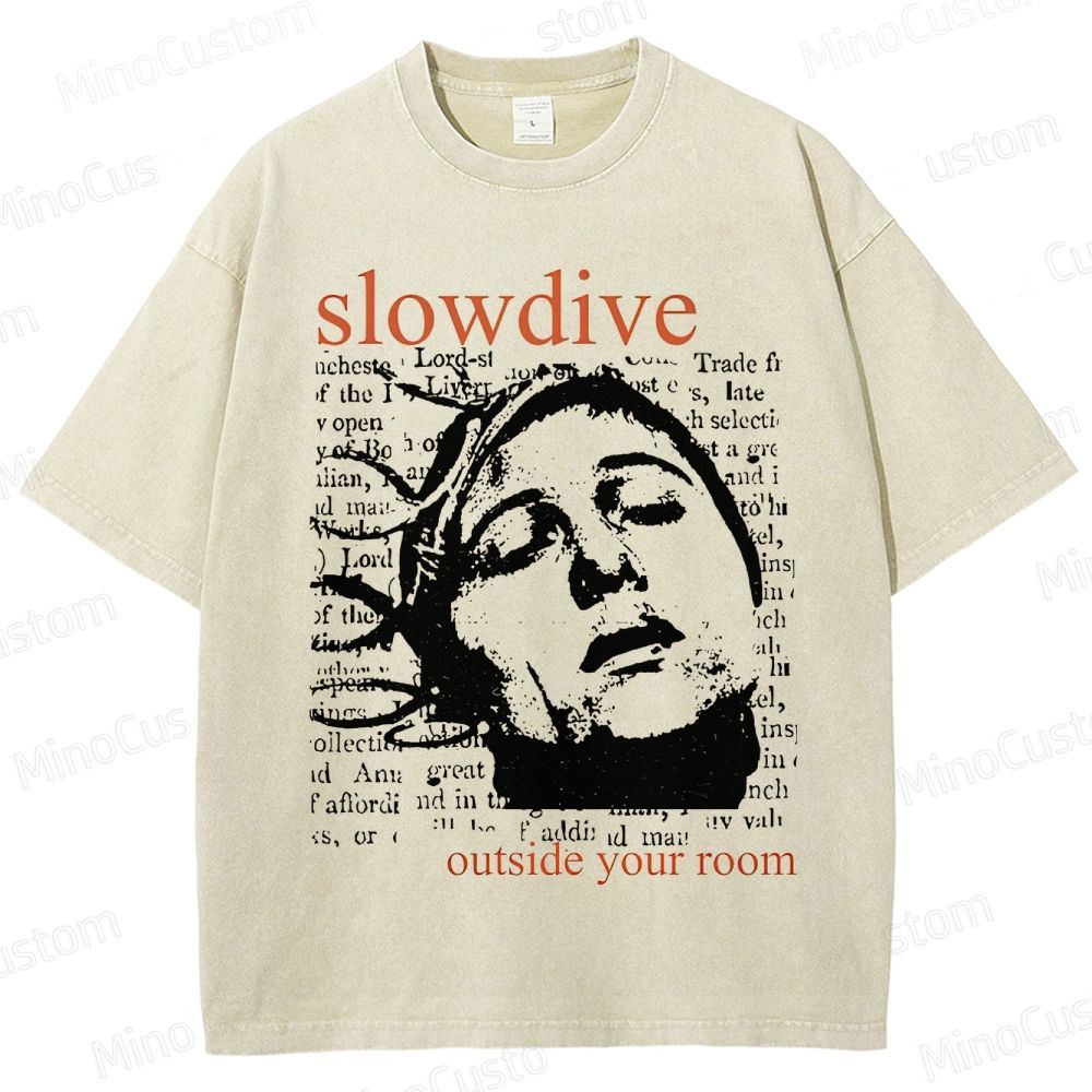Slowdive Band Graphic Washed T - Shirt