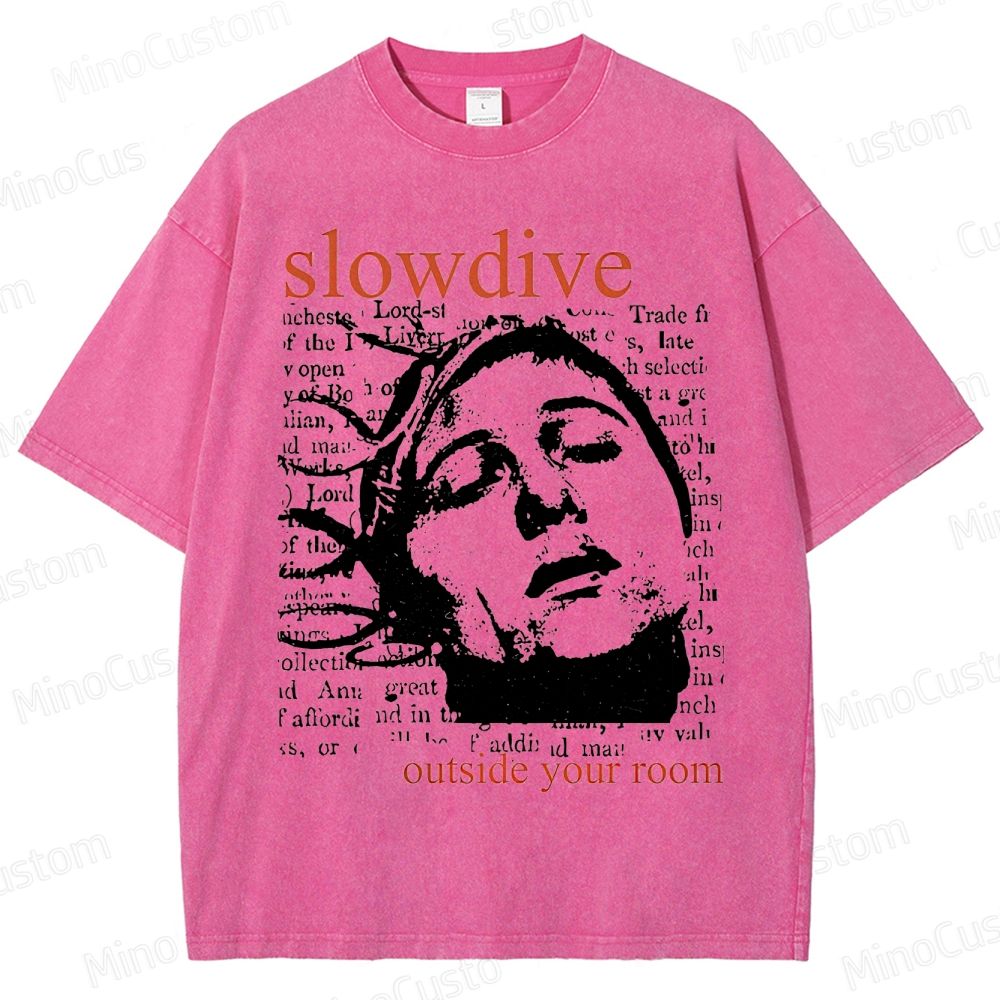 Slowdive Band Graphic Washed T - Shirt