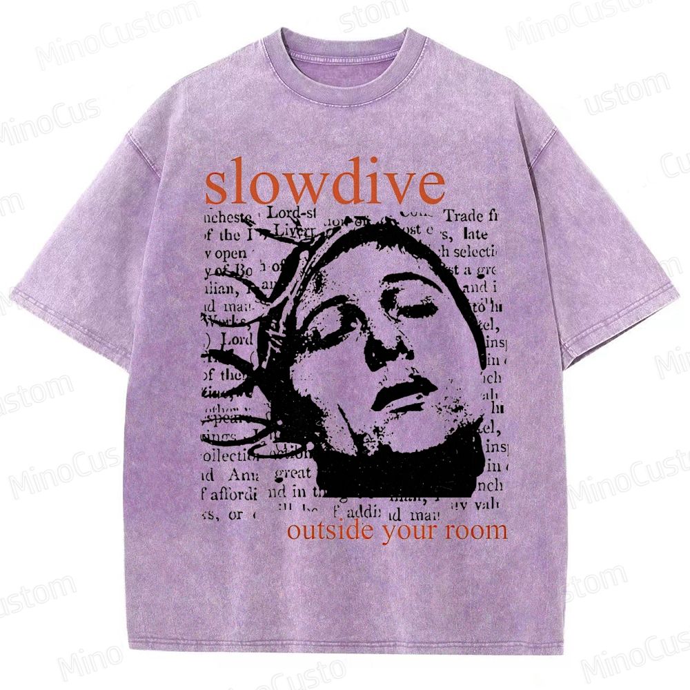 Slowdive Band Graphic Washed T - Shirt