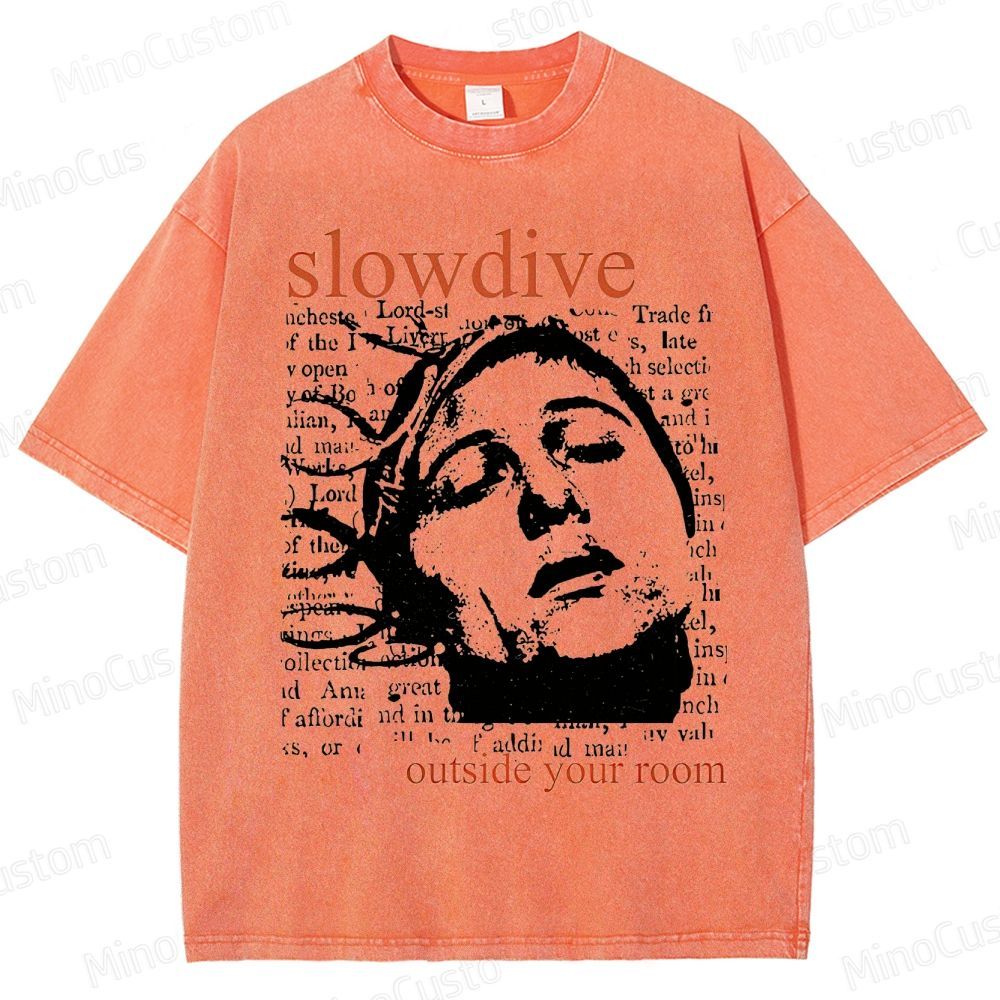 Slowdive Band Graphic Washed T - Shirt