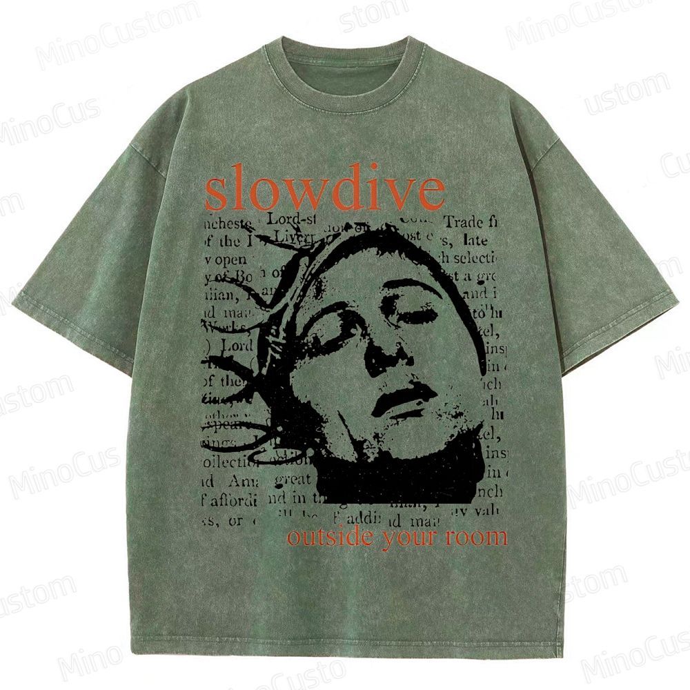 Slowdive Band Graphic Washed T - Shirt