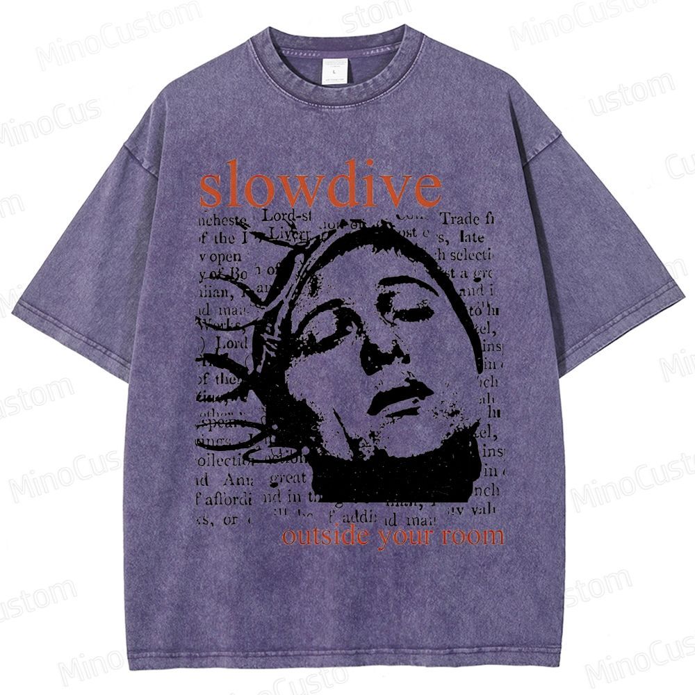Slowdive Band Graphic Washed T - Shirt