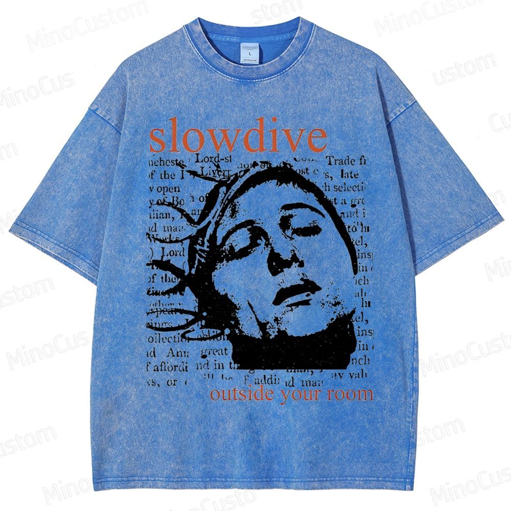 Slowdive Band Graphic Washed T - Shirt
