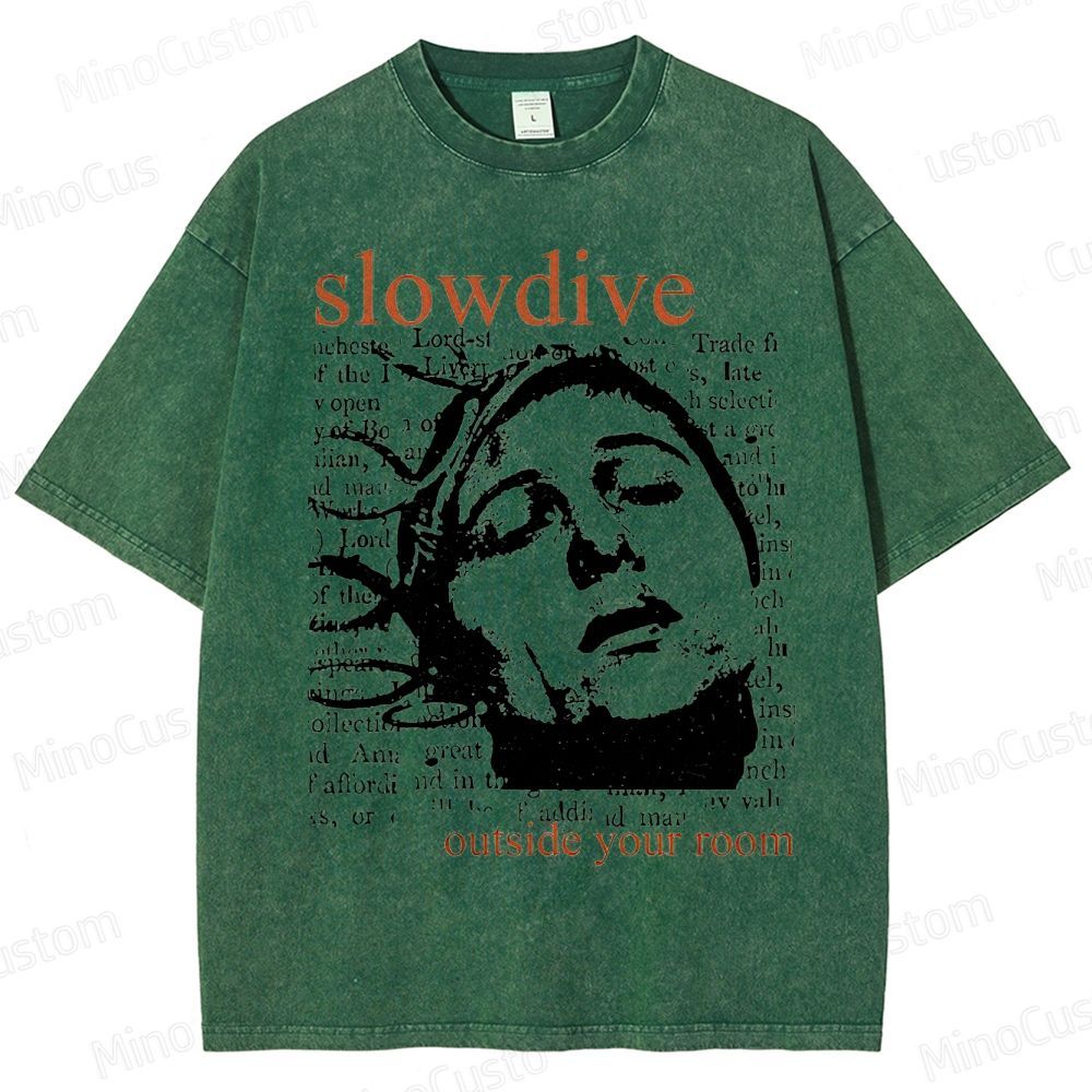 Slowdive Band Graphic Washed T - Shirt