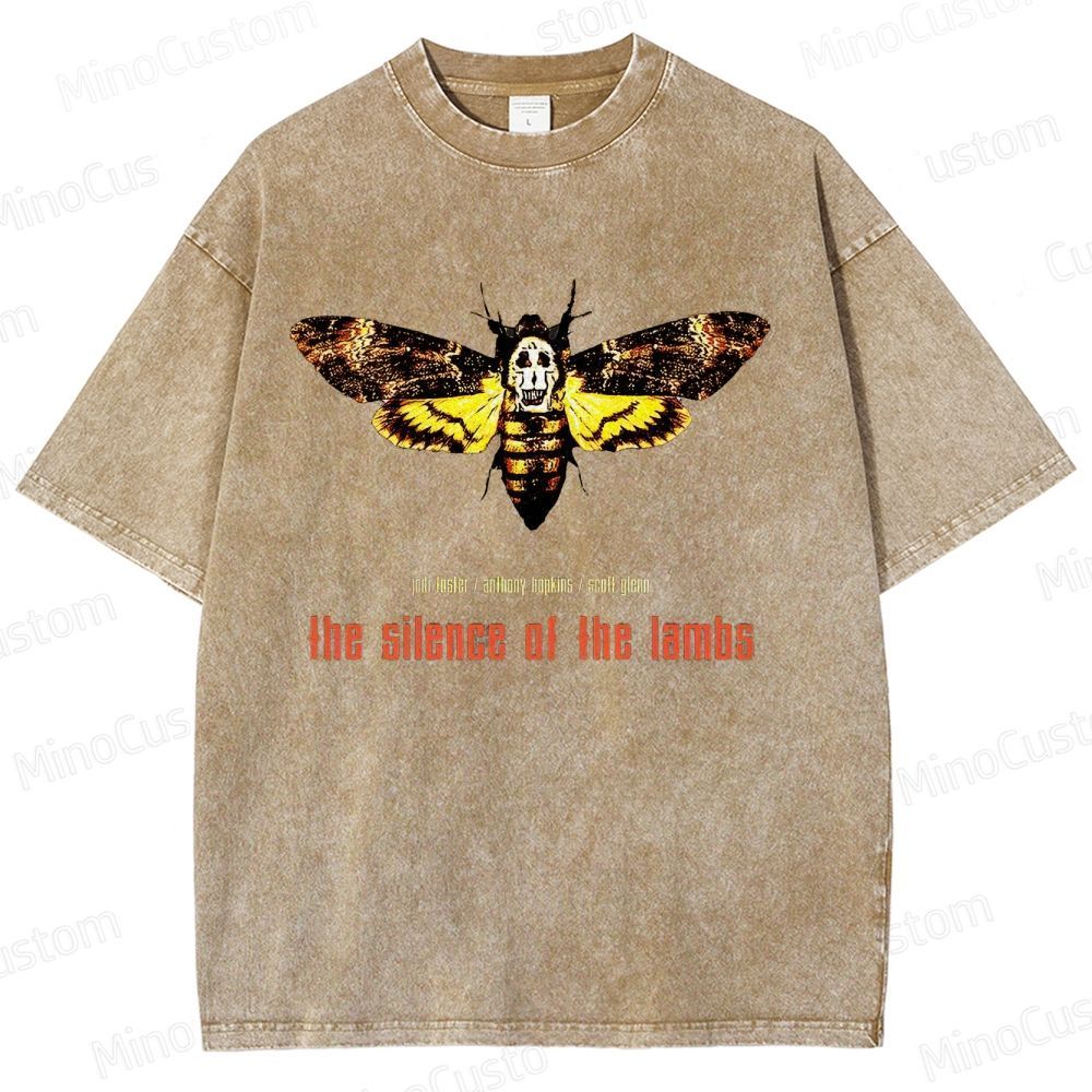 The Silence of the Lambs Movie Graphic Washed T - Shirt