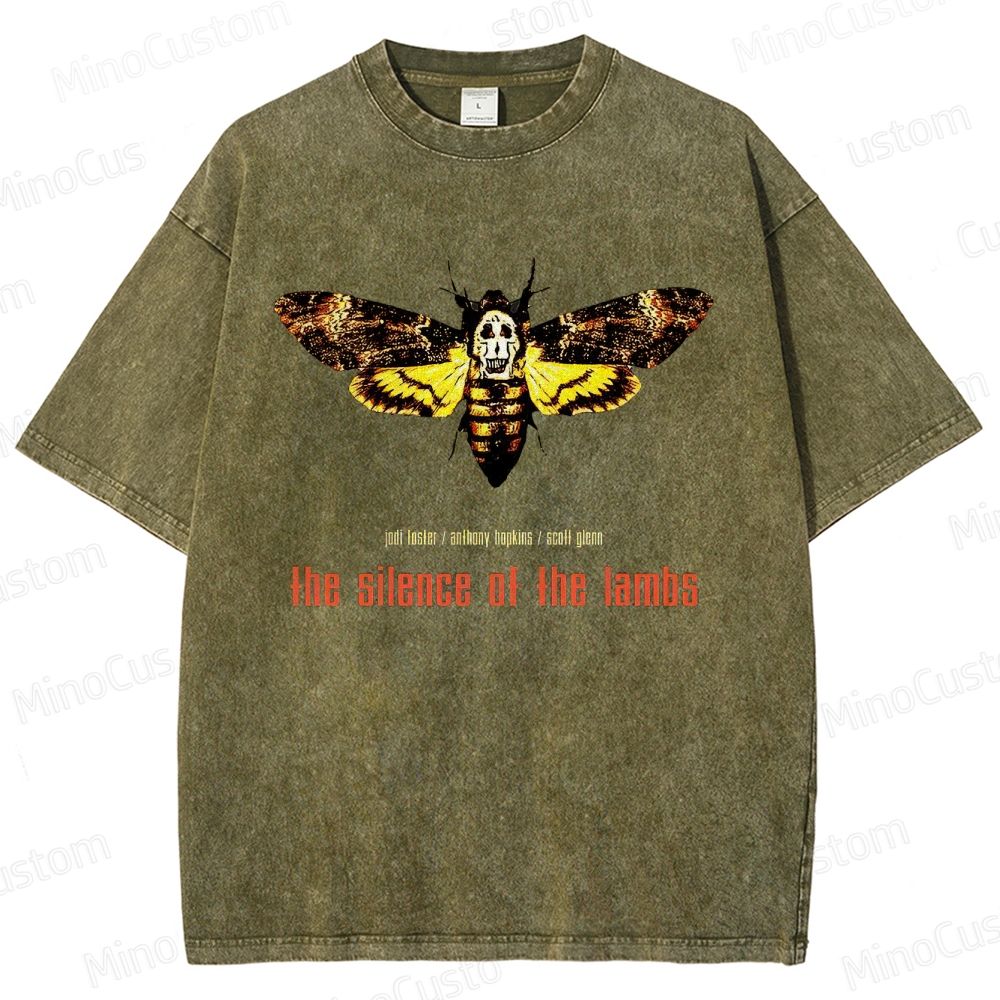 The Silence of the Lambs Movie Graphic Washed T - Shirt
