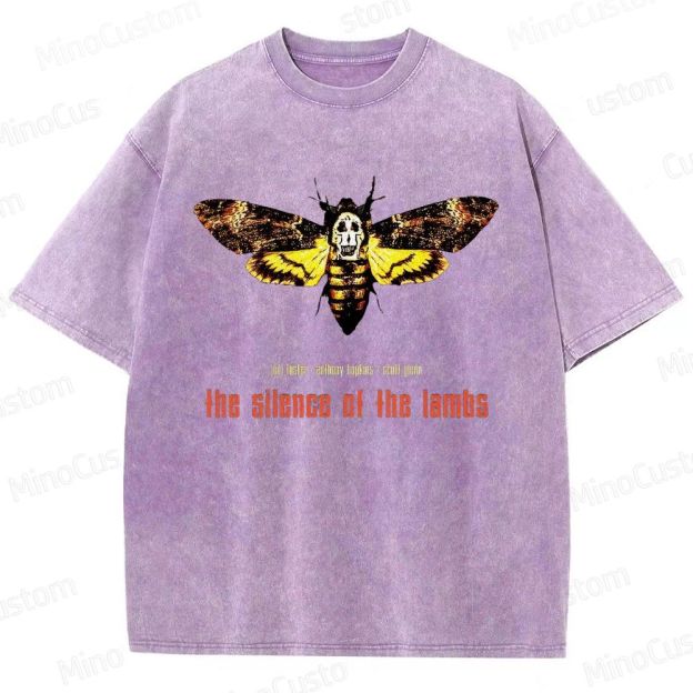The Silence of the Lambs Movie Graphic Washed T - Shirt