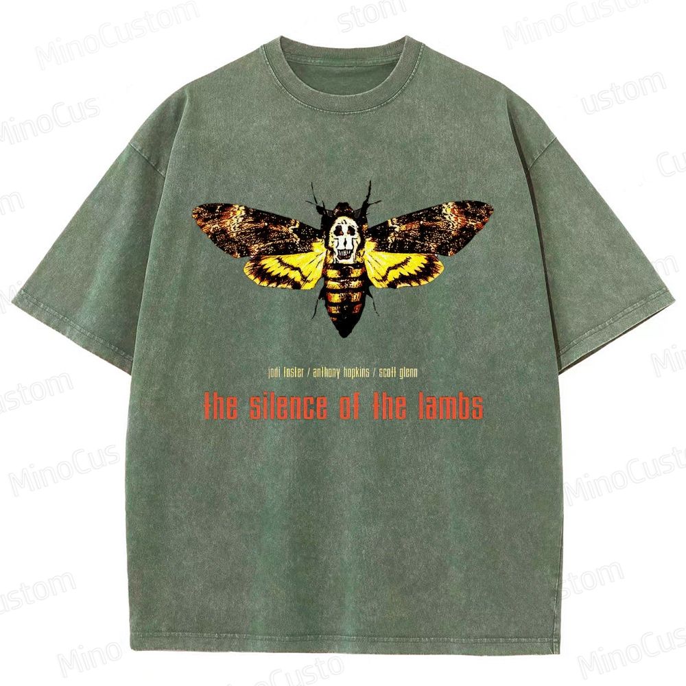 The Silence of the Lambs Movie Graphic Washed T - Shirt