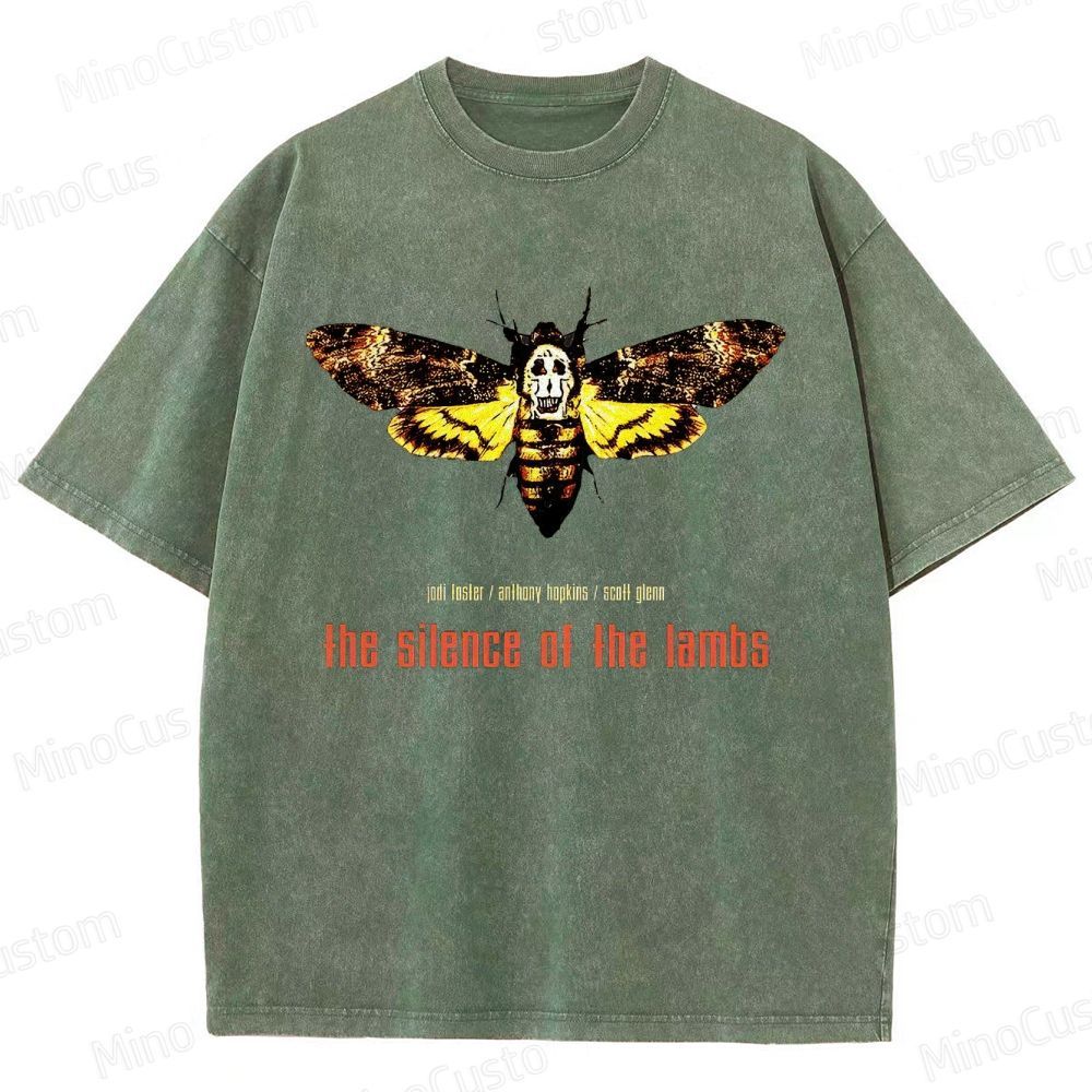 The Silence of the Lambs Movie Graphic Washed T - Shirt
