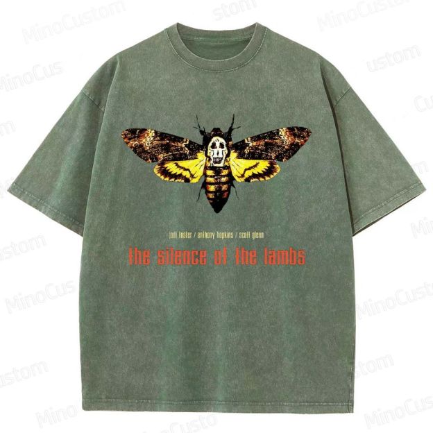 The Silence of the Lambs Movie Graphic Washed T - Shirt