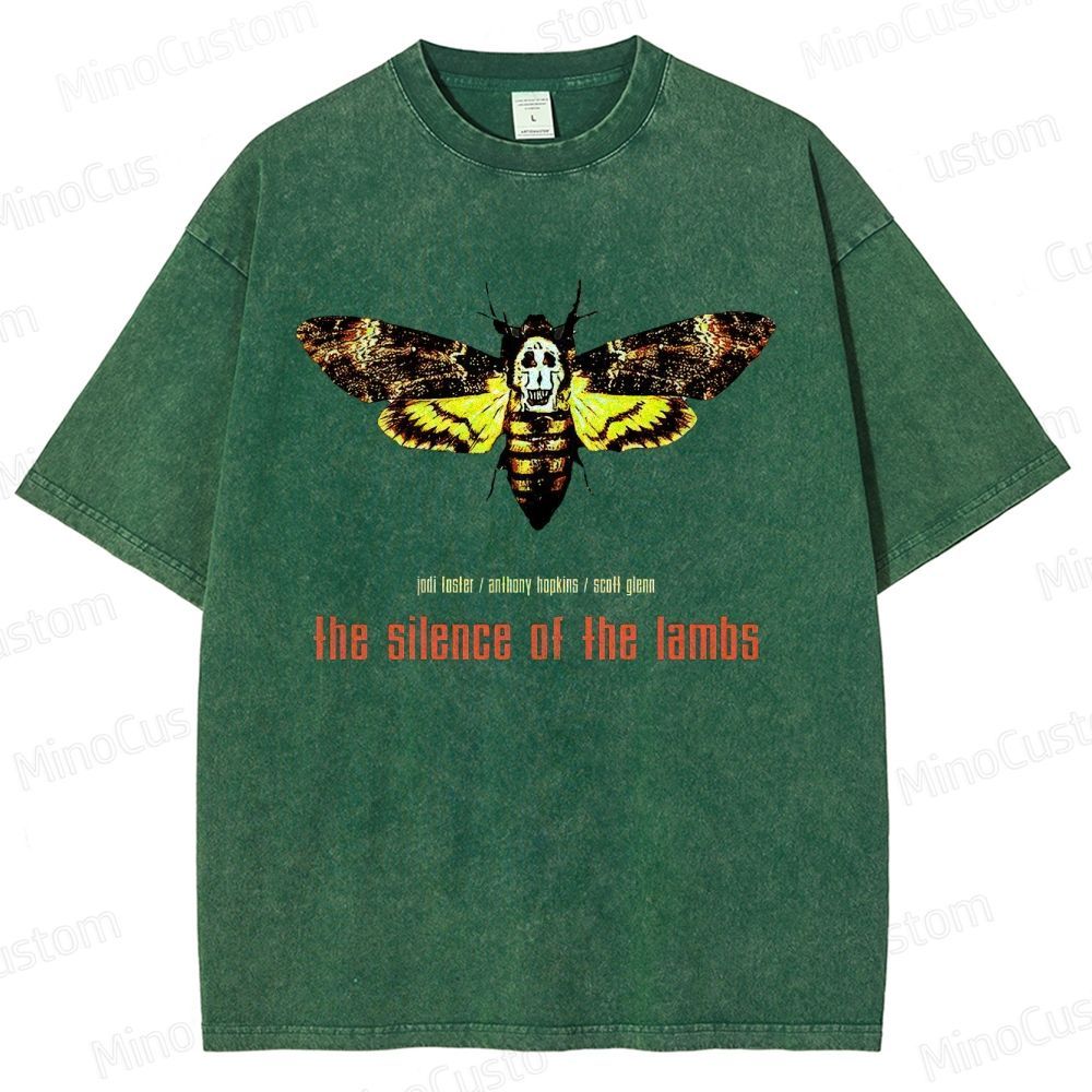 The Silence of the Lambs Movie Graphic Washed T - Shirt