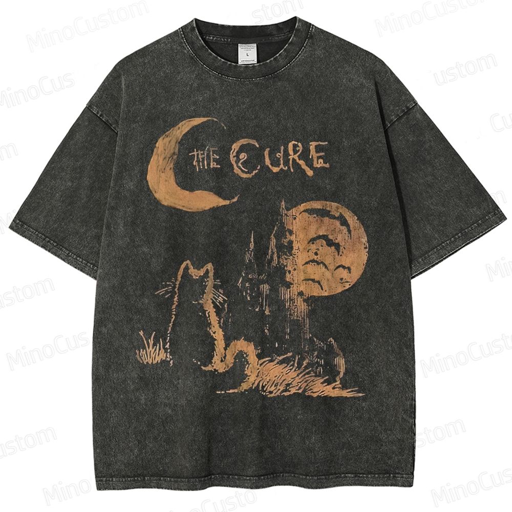 The Cure Band Graphic Washed T - Shirt