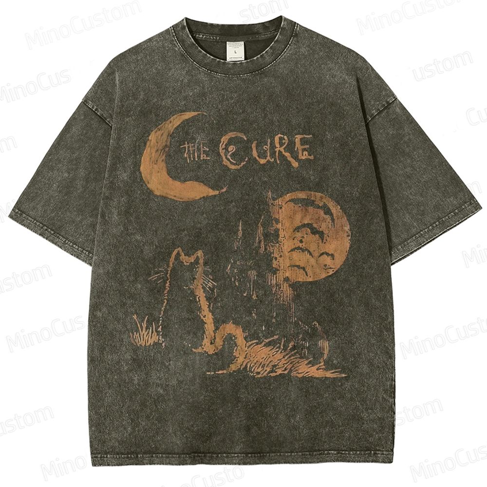The Cure Band Graphic Washed T - Shirt