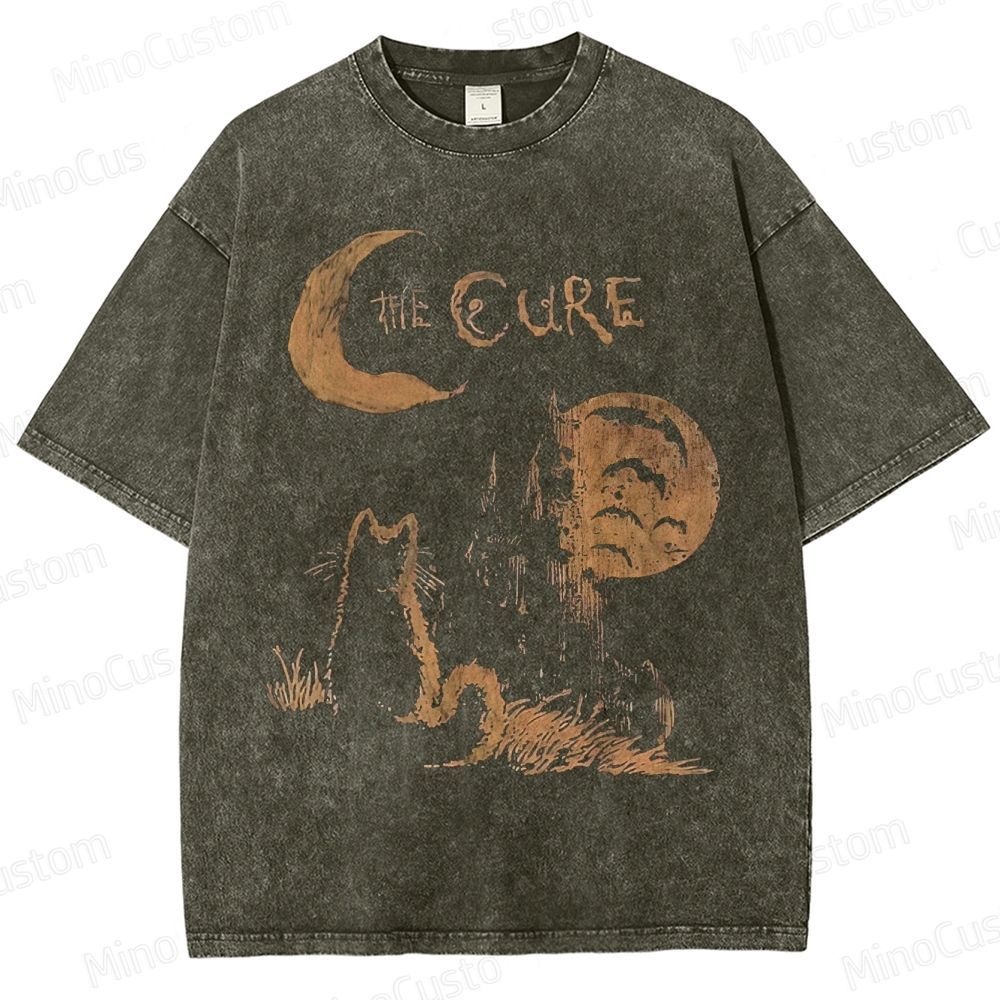 The Cure Band Graphic Washed T - Shirt