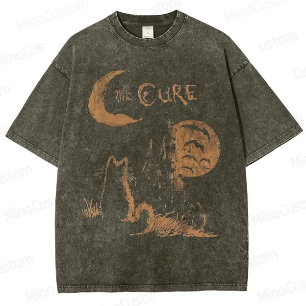 The Cure Band Graphic Washed T - Shirt