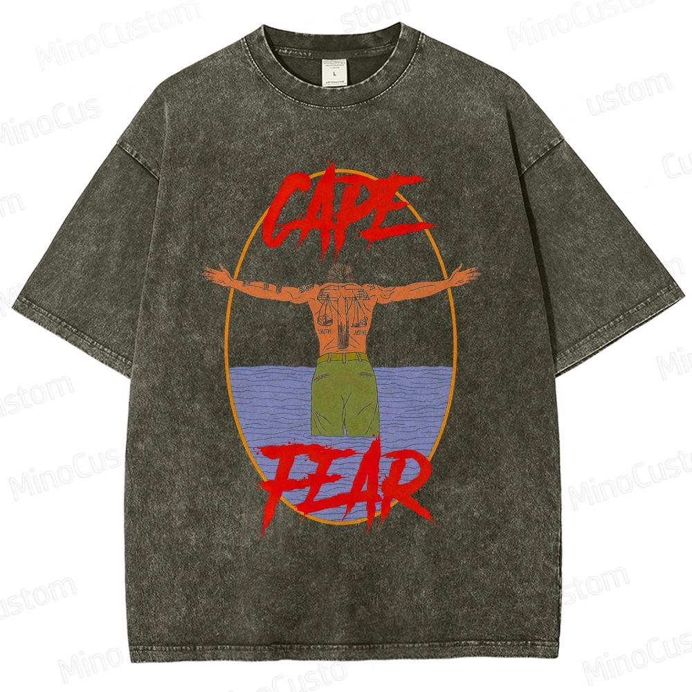 Cape Fear Movie Graphic Washed T - Shirt