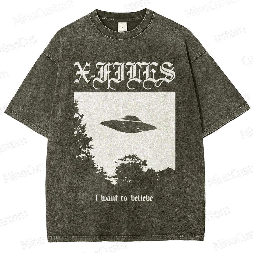 The X - Files TV Series Graphic Washed T - Shirt