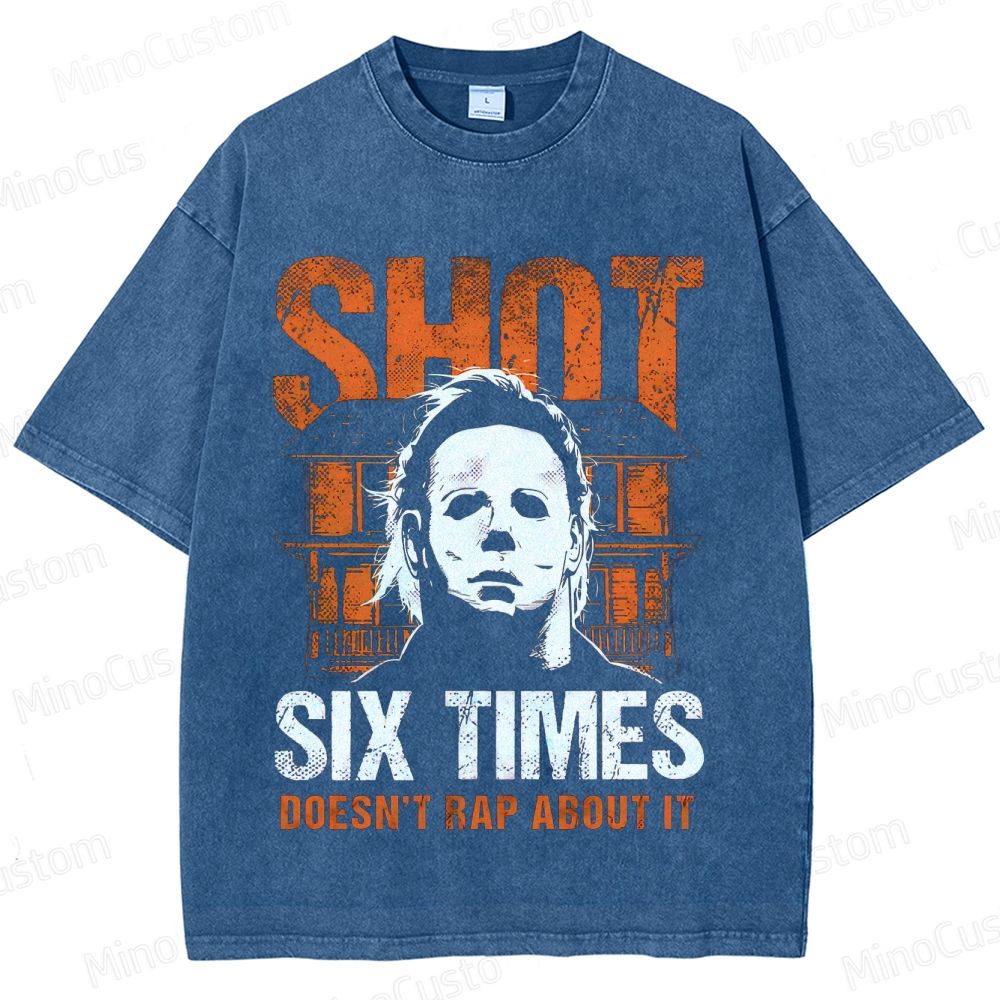 Vintage Washed Halloween Michael Myers Graphic T - shirt
