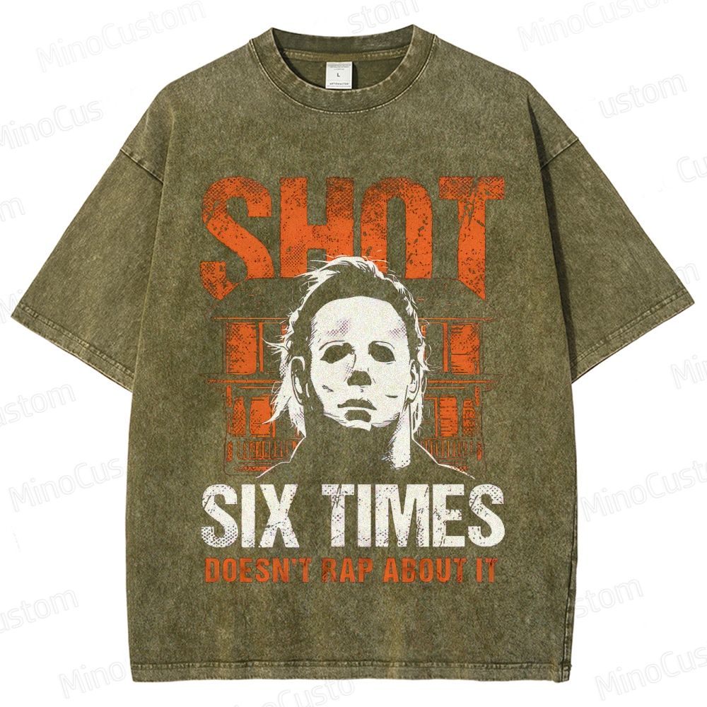 Vintage Washed Halloween Michael Myers Graphic T - shirt