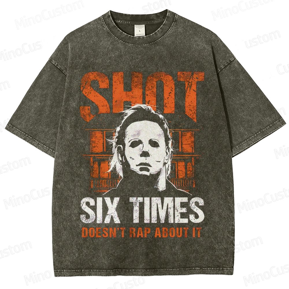 Vintage Washed Halloween Michael Myers Graphic T - shirt