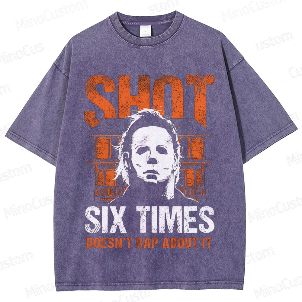 Vintage Washed Halloween Michael Myers Graphic T - shirt