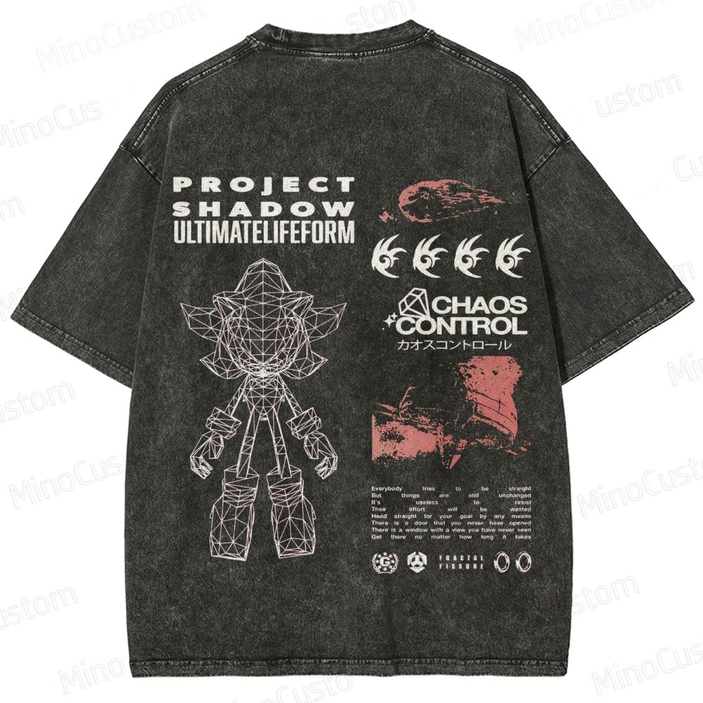 Sonic the Hedgehog Shadow Graphic Washed T - Shirt