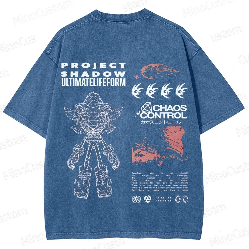 Sonic the Hedgehog Shadow Graphic Washed T - Shirt
