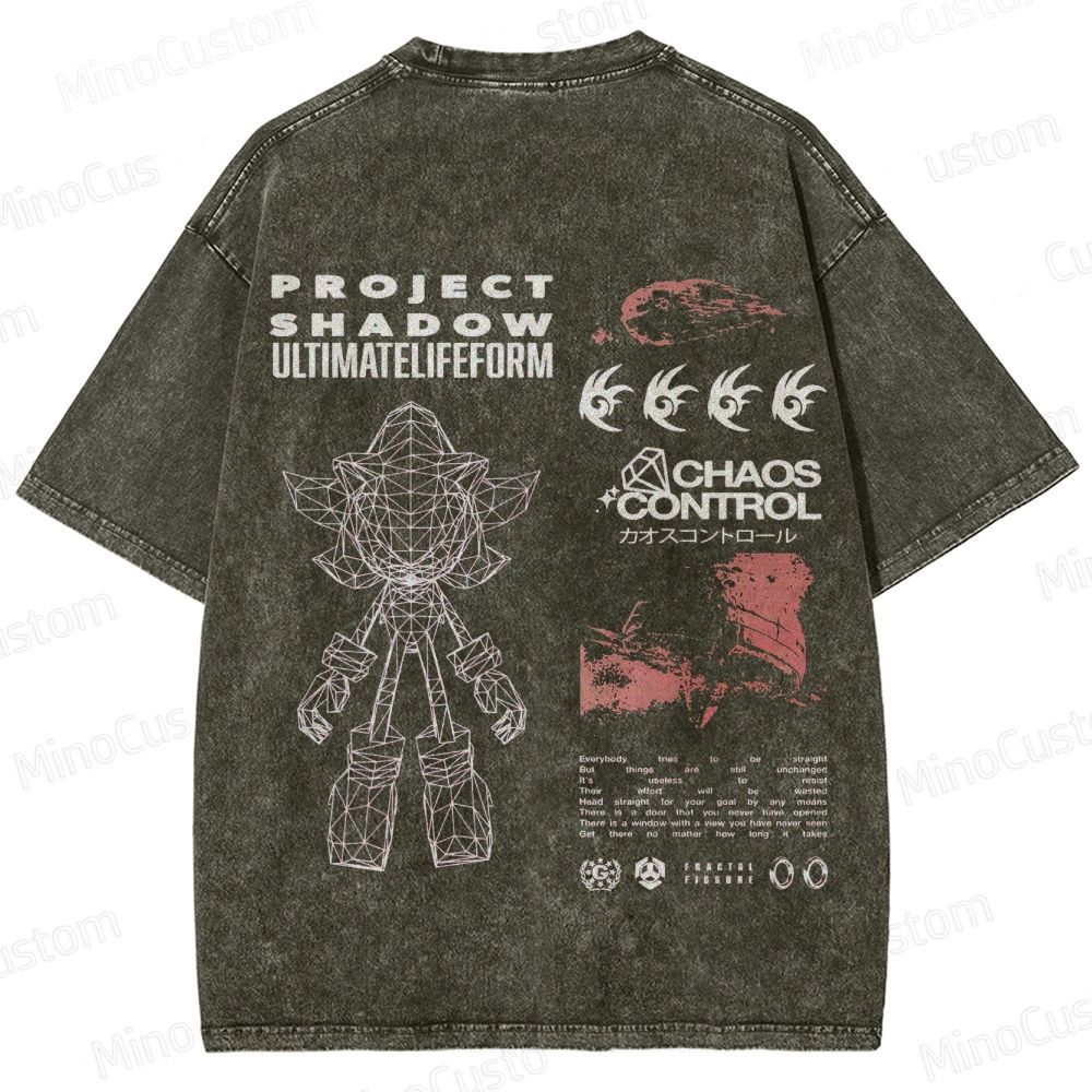 Sonic the Hedgehog Shadow Graphic Washed T - Shirt