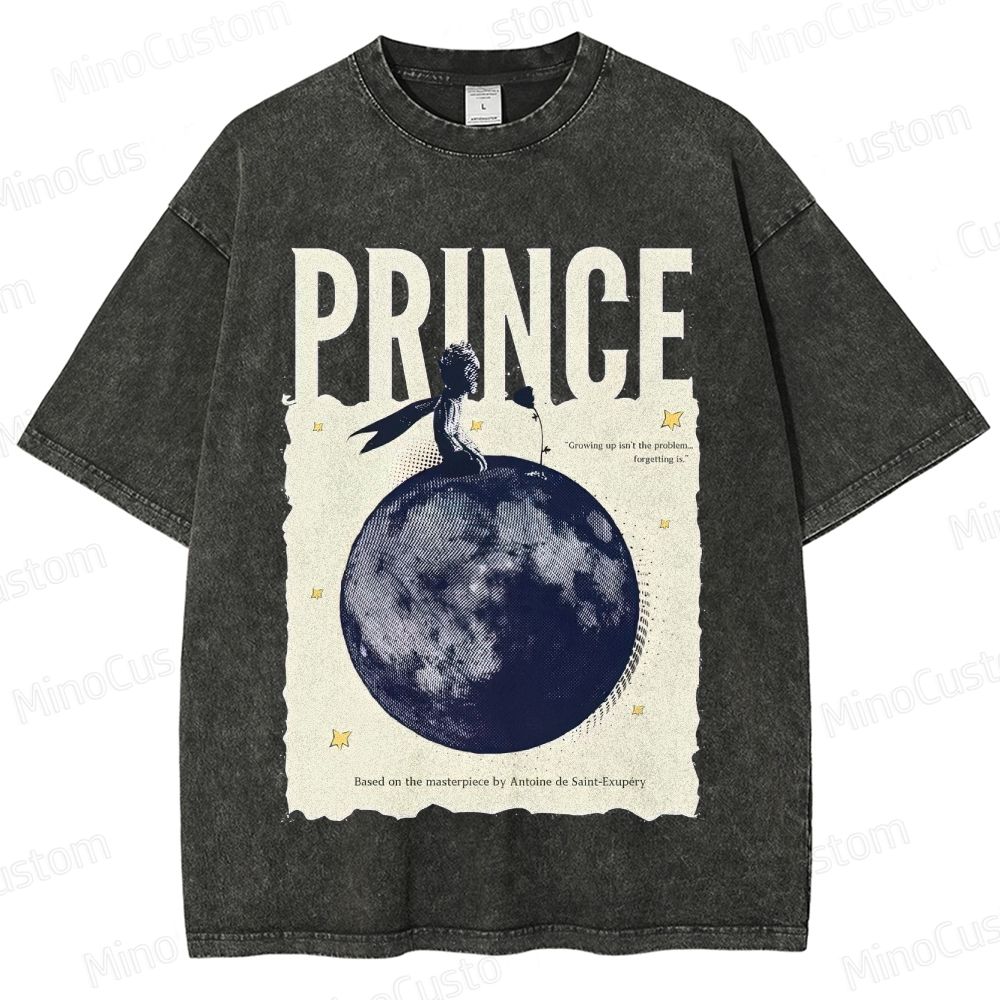 Vintage Washed The Little Prince Graphic T - shirt