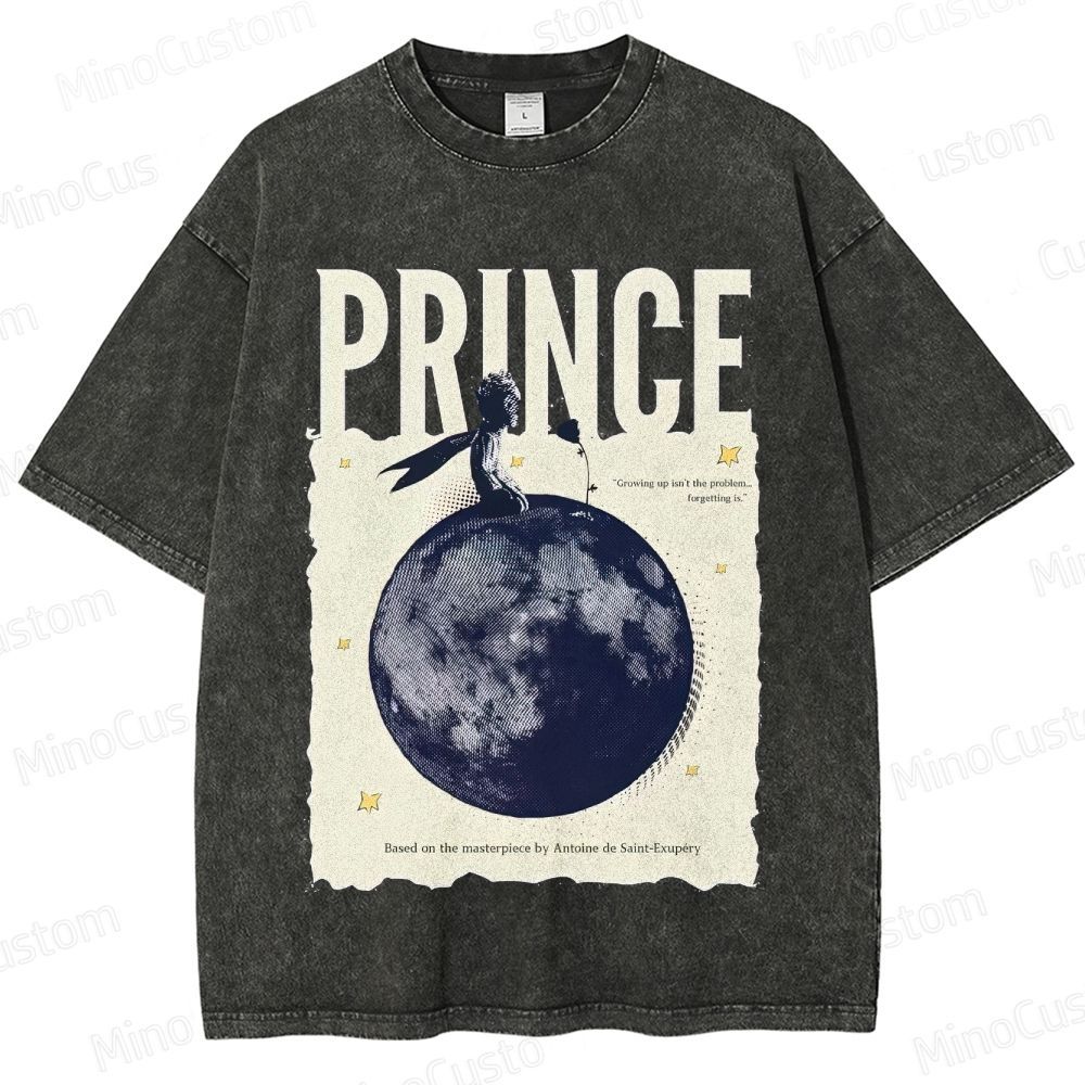 Vintage Washed The Little Prince Graphic T - shirt