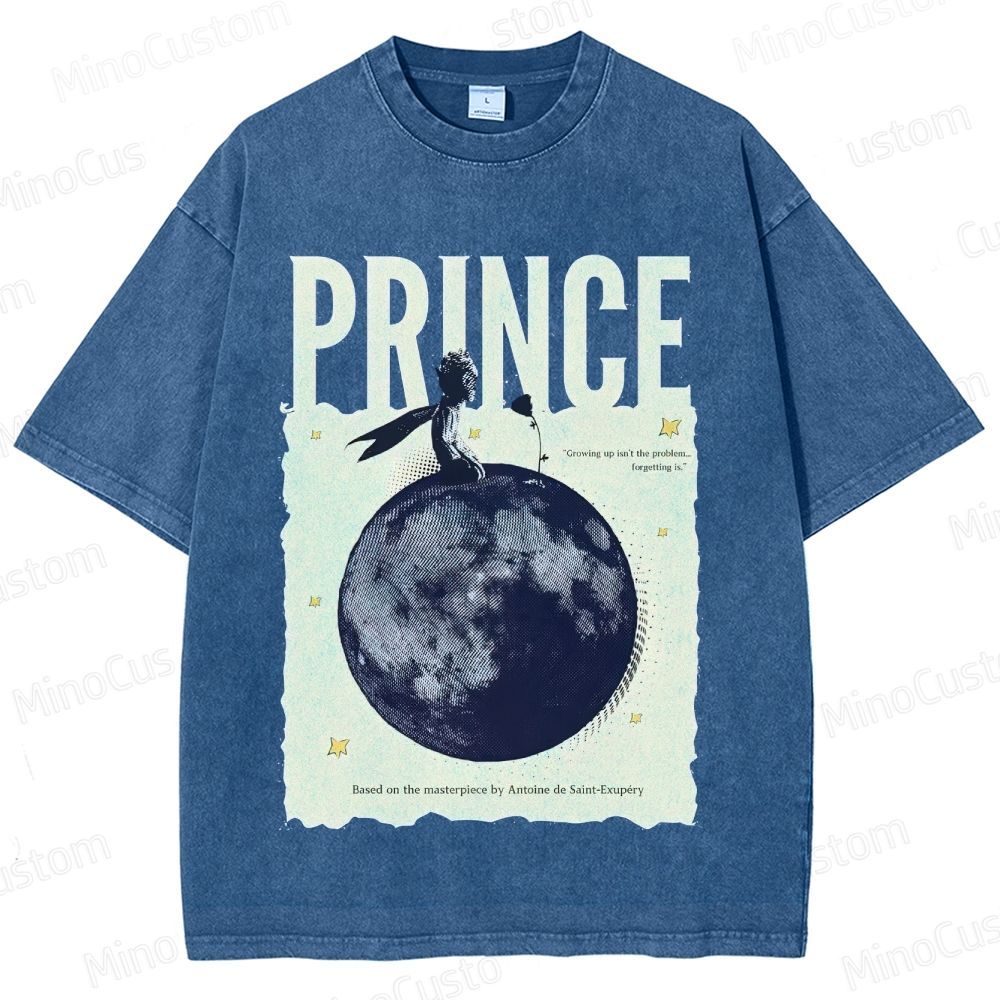 Vintage Washed The Little Prince Graphic T - shirt