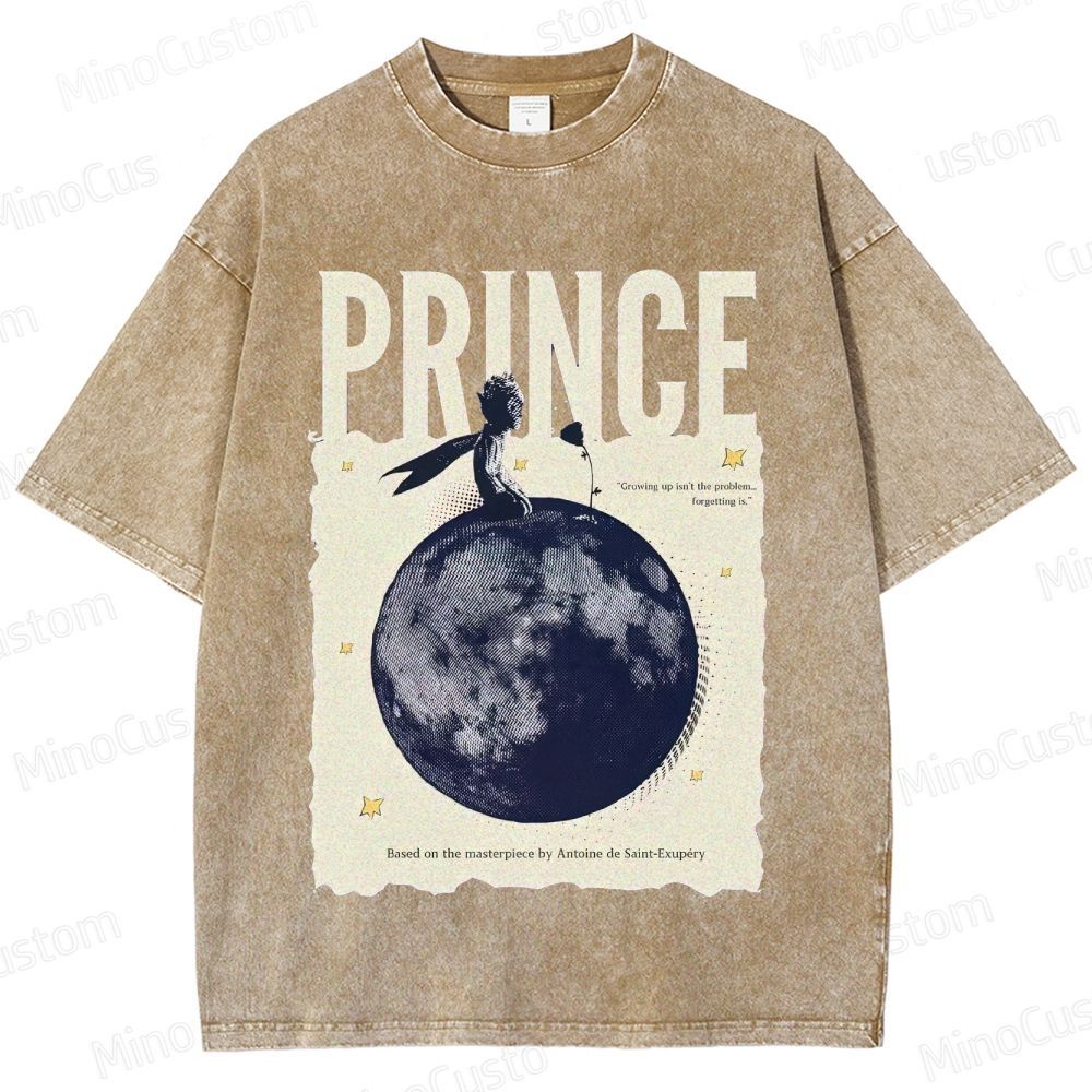 Vintage Washed The Little Prince Graphic T - shirt