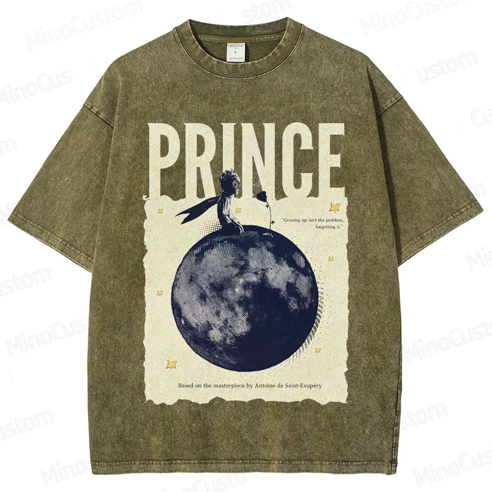 Vintage Washed The Little Prince Graphic T - shirt