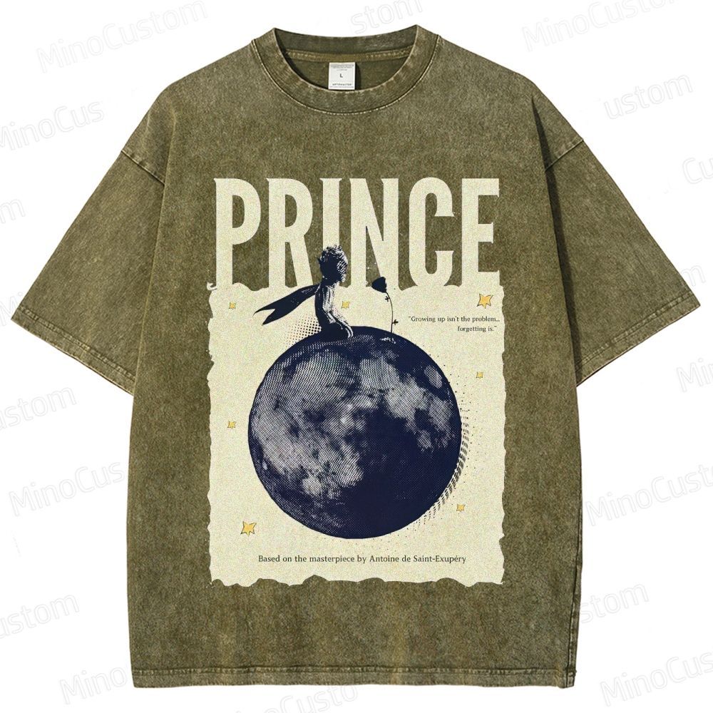 Vintage Washed The Little Prince Graphic T - shirt
