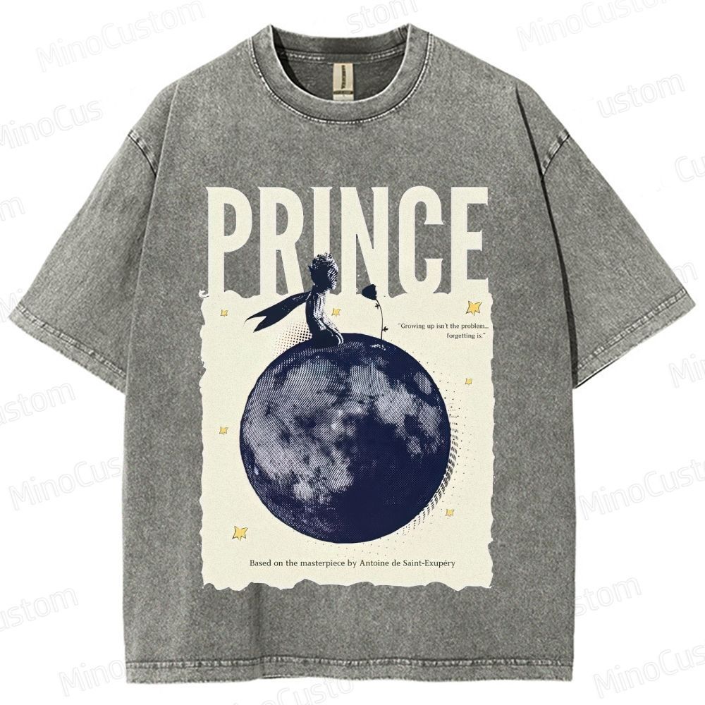 Vintage Washed The Little Prince Graphic T - shirt