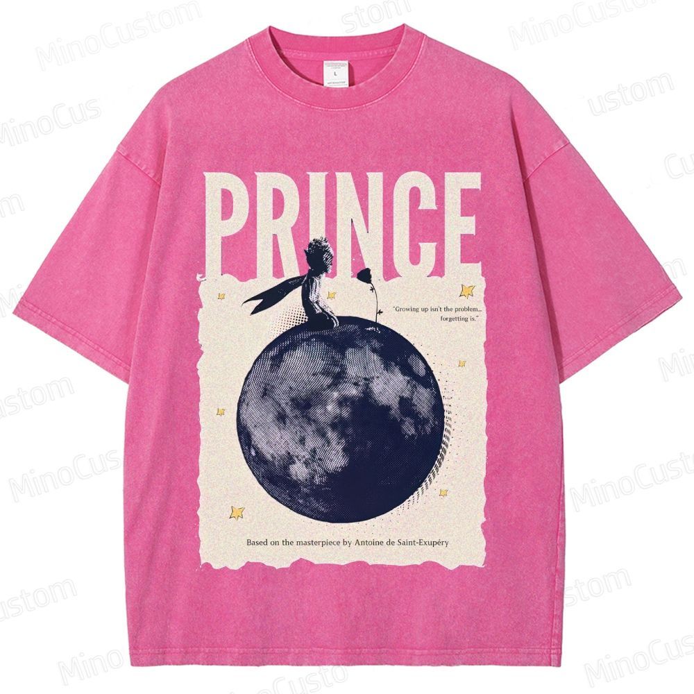 Vintage Washed The Little Prince Graphic T - shirt