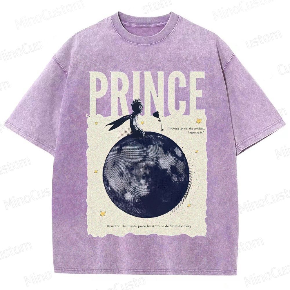 Vintage Washed The Little Prince Graphic T - shirt