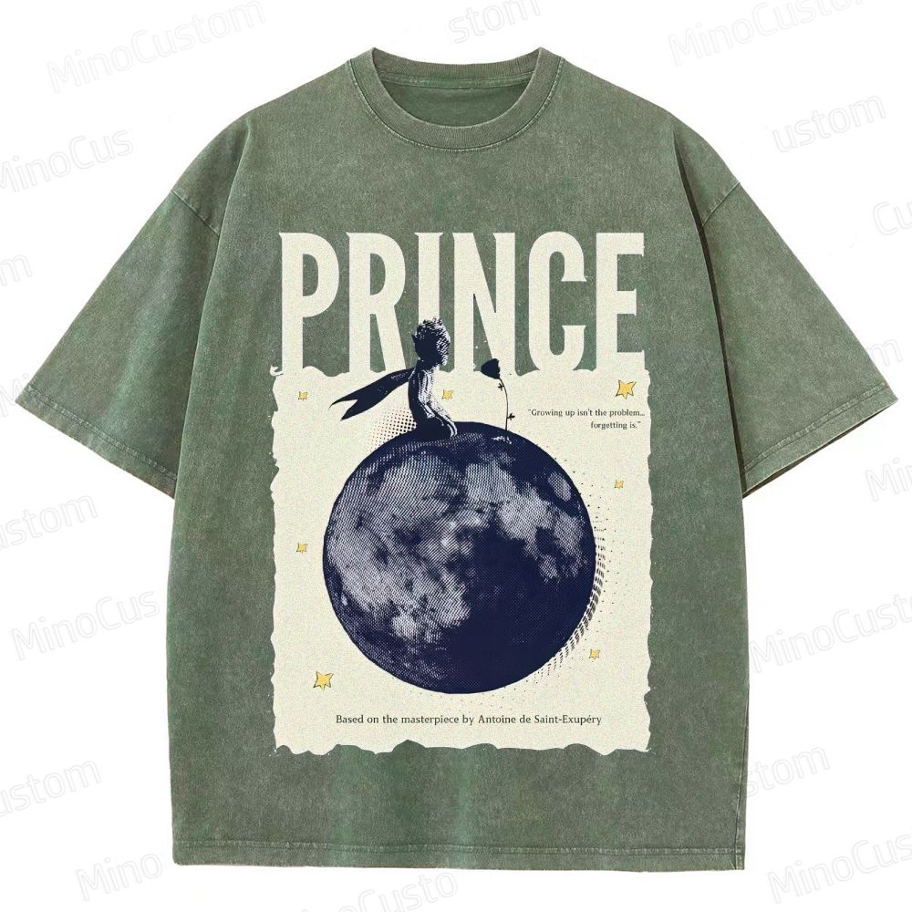 Vintage Washed The Little Prince Graphic T - shirt