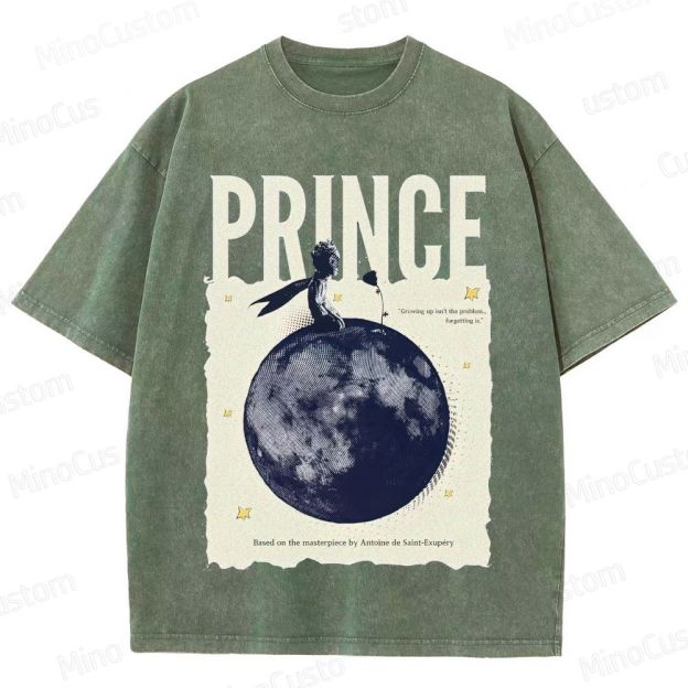 Vintage Washed The Little Prince Graphic T - shirt