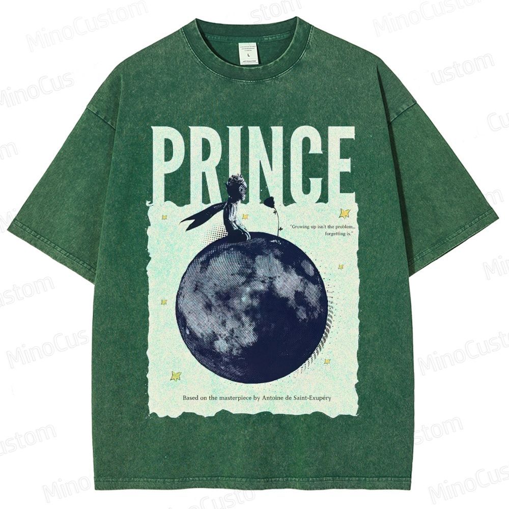 Vintage Washed The Little Prince Graphic T - shirt
