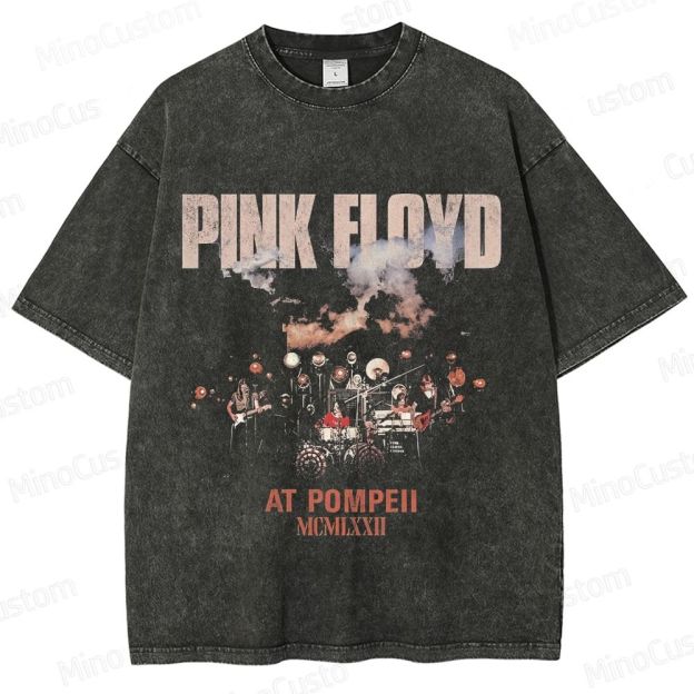 Vintage Washed Pink Floyd At Pompeii Graphic T - shirt