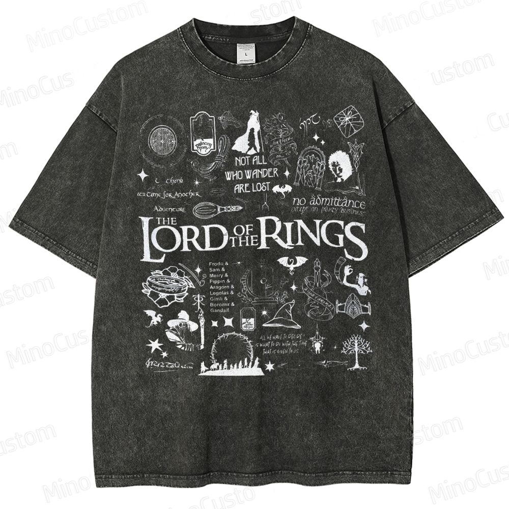 Lord of the Rings Collage Washed T-Shirt 