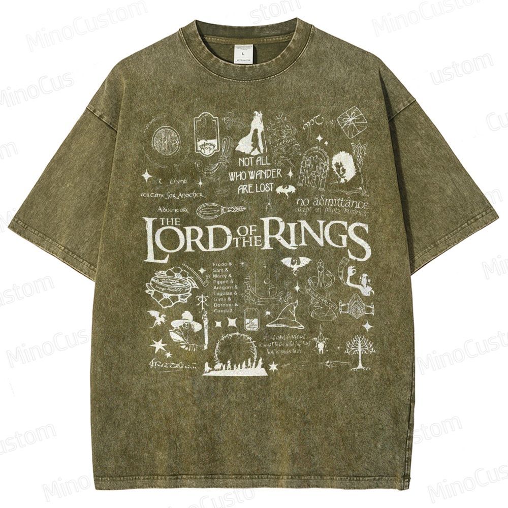 Lord of the Rings Collage Washed T-Shirt 