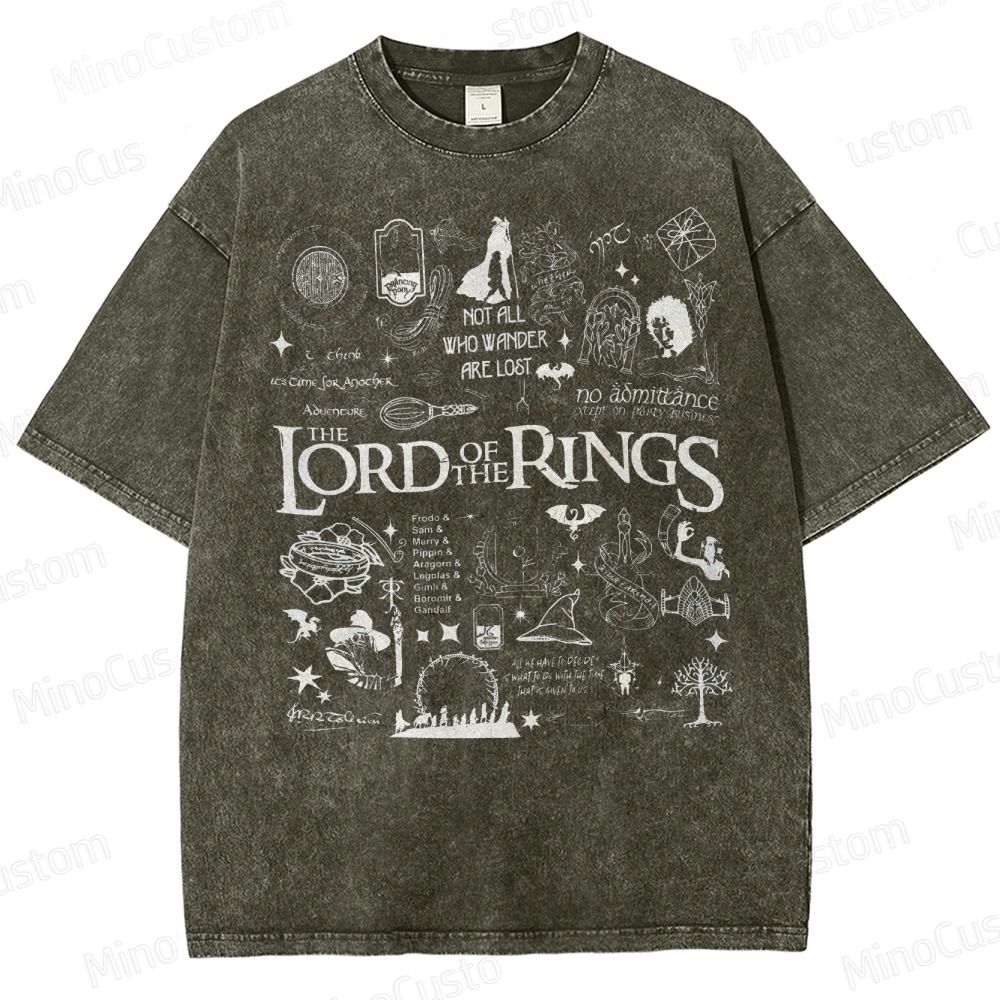 Lord of the Rings Collage Washed T-Shirt 